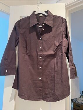 J. Crew women’s Dark Brown Button-Down Shirt